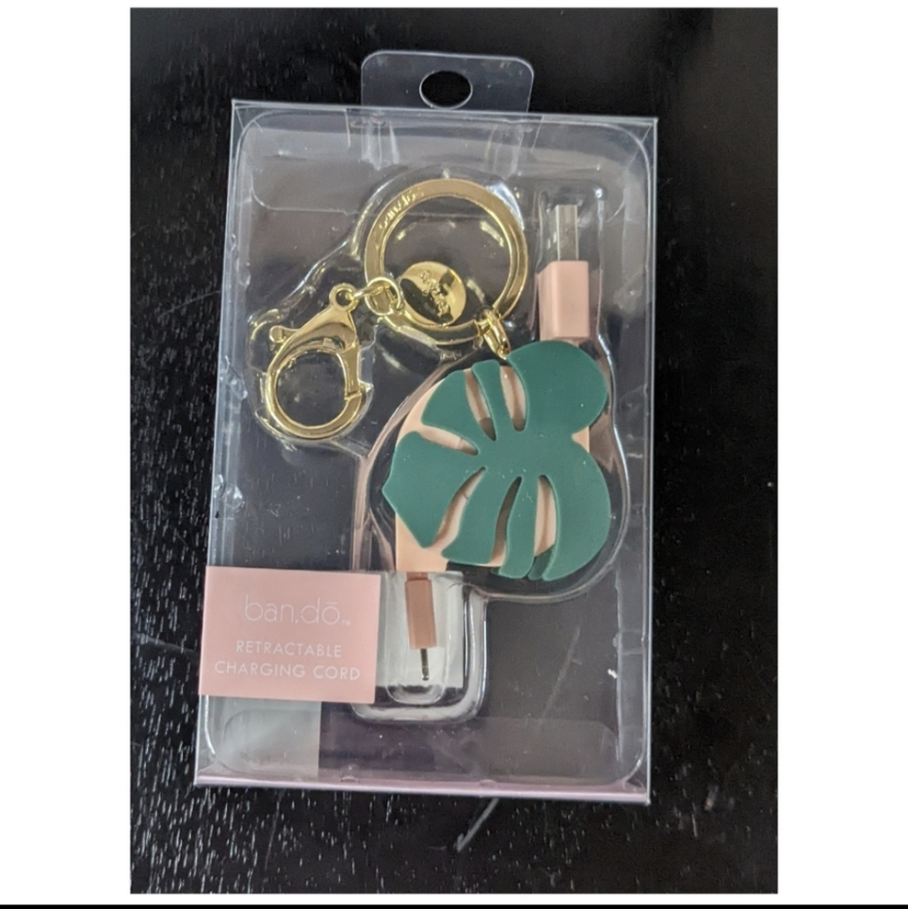 Brand New ban.do Retractable Charging Chord Keychain